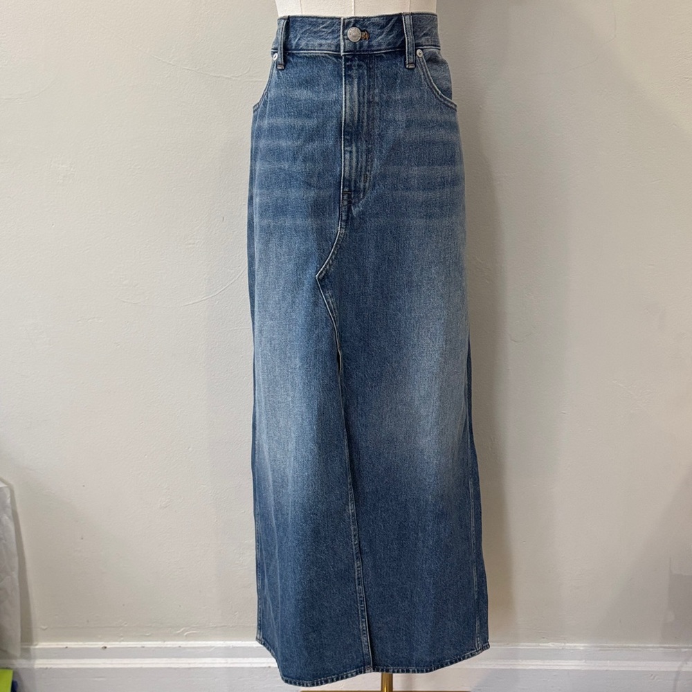 Madewell Blue Denim Maxi Skirt